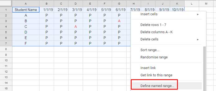 define named range for importrange