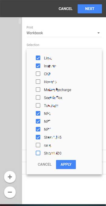 Select Multiple Sheets in Google Sheets