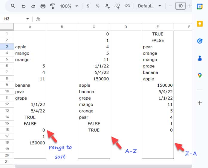 SORT Function in Mixed Data Type Column